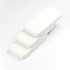 Rectangle cubes on white background.