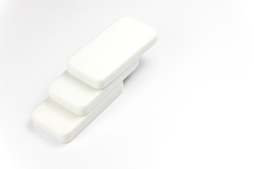 Rectangle cubes on white background.