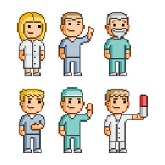 Pixel art collection doctors