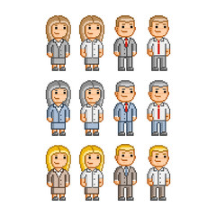 Pixel art collection for business