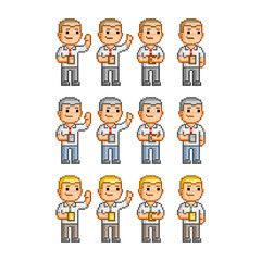 Pixel art collection for business