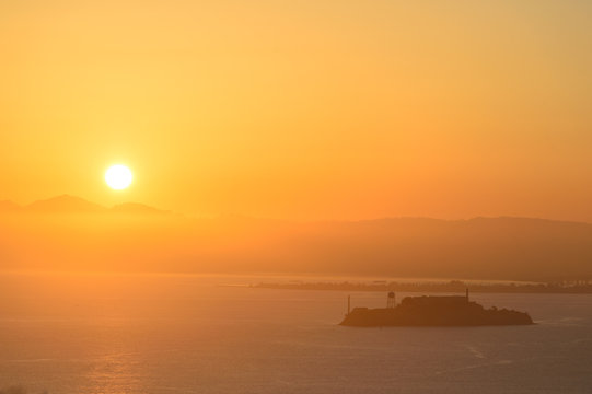 Sunrise at Alcatraz, San Francisco