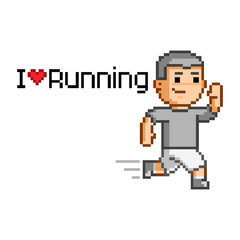 Pixel art I love running