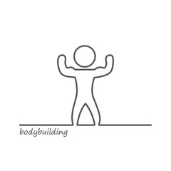 Outline of a shape bodybuilder