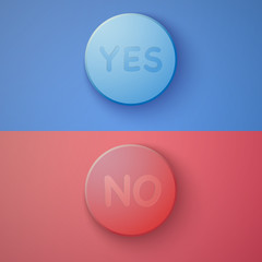 Web Infographic OK Cancel Yes No Colorful Buttons Layout with De
