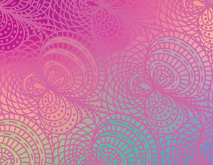 Vector wave background of doodle drawn lines