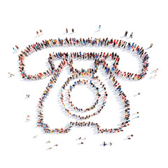 people representing the retro phone.