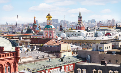 Fototapeta premium Moscow city skyline with Kremlin