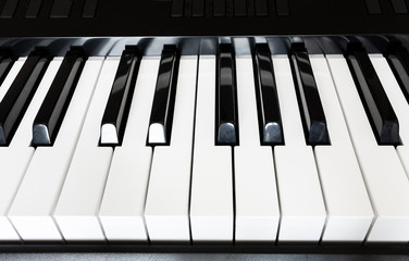 Fototapeta premium front view keys of musical digital keyboard