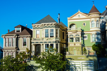 Fototapeta na wymiar Victorians houses in San Francisco