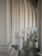 Beautiful corridor in  Phra Pathom Chedi temple