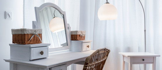 Dressing table in bedroom