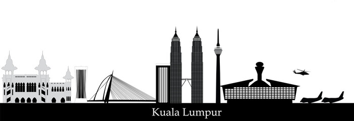 kuala lumpur city skyline malaysia