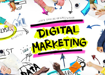 Digital Marketing Branding Strategy Online Media Concept