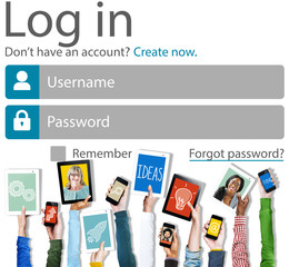 Log in Password Identity Internet Online Protection Concept