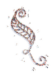 people in the shape of plants pattern.