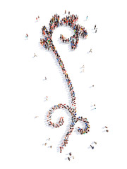 people in the shape of plants pattern.