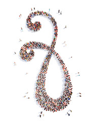 people in the shape of plants pattern.