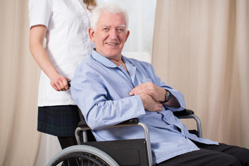 Fototapeta na wymiar Man on wheelchair