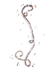 people in the shape of plants pattern.