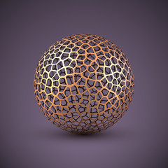 Abstract vector wireframe sphere