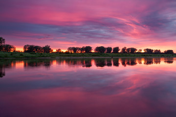 Obraz premium pink sunset