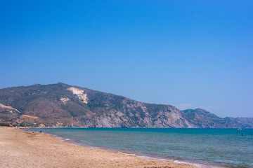 Fototapeta na wymiar Beautiful sea landscapes on Zakynthos Island