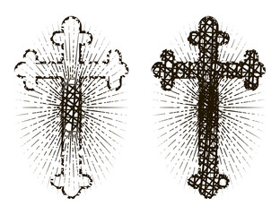 Crucifix. 
Vector Illustration