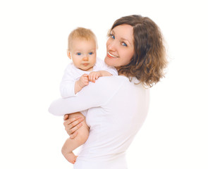 Portrait of happy smiling mother and her baby together