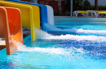 Aqua park slides