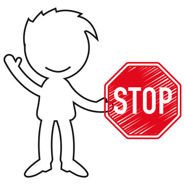 Short People Scribble - stopsign