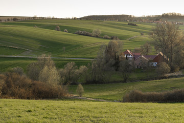 Fototapeta na wymiar Hilly landscape in Lower Saxony