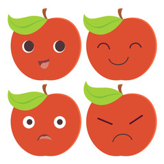 Red apple cartoon character