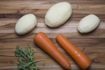 Whole Potatoes and Carrots