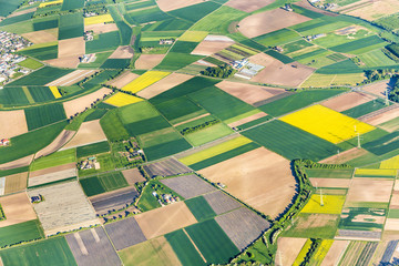 aerial of farmland near Mainz