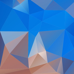 Abstract background with blue and beige triangles.