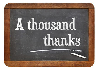 A thousand thanks on blackboard