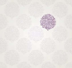 Foto op Plexiglas wedding card design, paisley floral pattern , India © N | R
