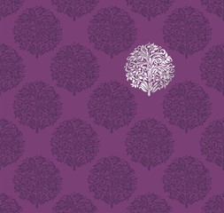 wedding card design, paisley floral pattern , India