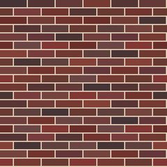 Reddish-brown smooth brick wall. Endless texture, seamless