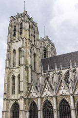 Fototapeta na wymiar Cathedral of St. Michael and St. Gudula. Brussels, Belgium.