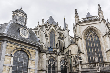 Fototapeta na wymiar Cathedral of St. Michael and St. Gudula. Brussels, Belgium.