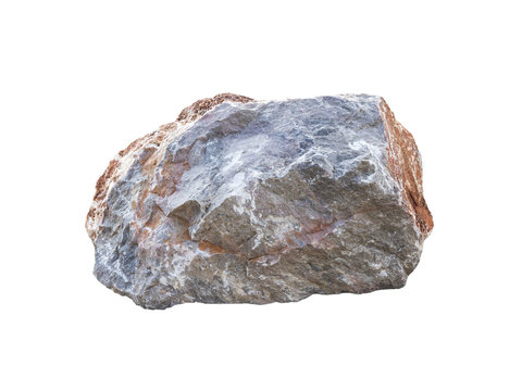 big granite rock stone, isolated
