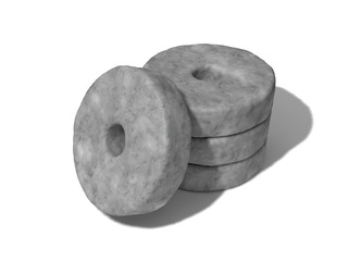 primitive wheel stones