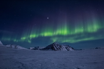Fototapeta na wymiar Arctic winter in south Spitsbergen