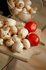 mushrooms champignon tomato white mushroom