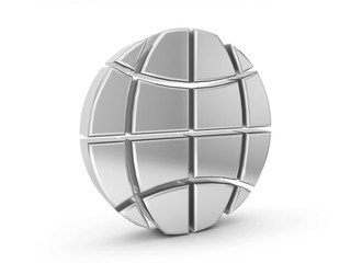 silver globe symbol