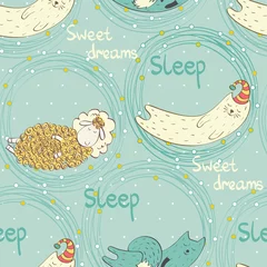 Wallpaper murals Sleeping animals Sleeping animals.
