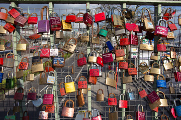 Liebe in der Stadt mit Liebesschlösser