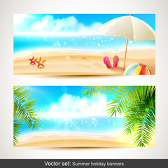 Naklejka premium Summer holiday banners